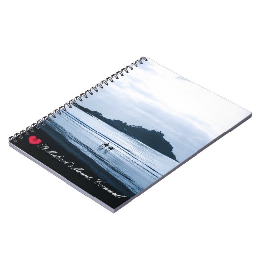 Custom Heart St Michaels Mount Cornwall + Pferde Notizblock (Linke Seite)