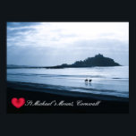 Custom Heart St Michaels Mount Cornwall   Pferde Poster<br><div class="desc">Das Hotel ist eines der nächsten Foto des Berges St. Michael, die ikonische Burg auf der Tideninsel in der Altstadt von Penwith an einem sonnigen Morgen mit silberblauem Meer und Pferden am Meeresufer von Marazion. Diese Insel ist bei Urlaubern beliebt und würde für diejenigen, die in Cornwall leben oder Urlaub...</div>