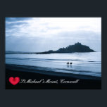 Custom Heart St Michaels Mount Cornwall   Pferde Poster<br><div class="desc">Das Hotel ist eines der nächsten Foto des Berges St. Michael, die ikonische Burg auf der Tideninsel in der Altstadt von Penwith an einem sonnigen Morgen mit silberblauem Meer und Pferden am Meeresufer von Marazion. Diese Insel ist bei Urlaubern beliebt und würde für diejenigen, die in Cornwall leben oder Urlaub...</div>