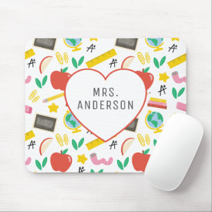 Custom Heart Teacher Appreciation Mouse Pad Mousepad