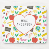 Custom Heart Teacher Appreciation Mouse Pad Mousepad (Vorne)