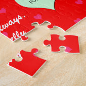 Custom Heart Valentine Jigsaw Puzzle Geschenk in T (Seite)