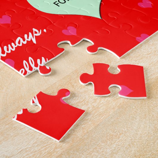 Custom Heart Valentine Jigsaw Puzzle Geschenk in T (Seite)