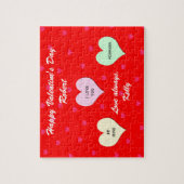 Custom Heart Valentine Jigsaw Puzzle Geschenk in T (Vertikal)