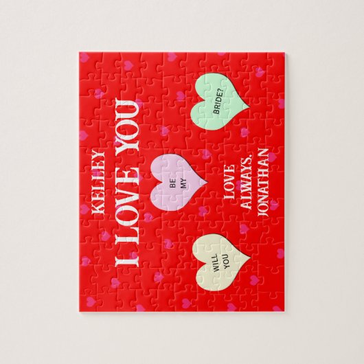 Custom Heart werden Sie meine Bridge Jigsaw Puzzle (Vertikal)