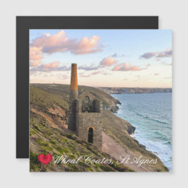 Custom Heart Wheart Coates St Agnes Cornwall Foto Magnetkarte