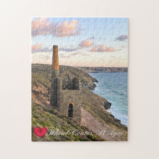 Custom Heart Wheart Coates St Agnes Cornwall Foto Puzzle (Vertikal)
