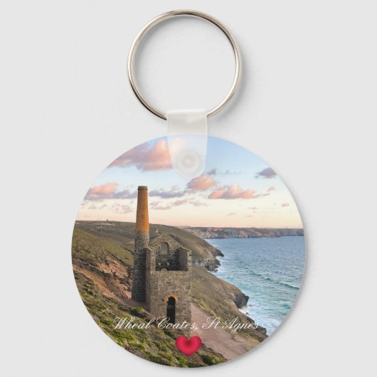 Custom Heart Wheart Coates St Agnes Cornwall Foto Schlüsselanhänger (Vorderseite)