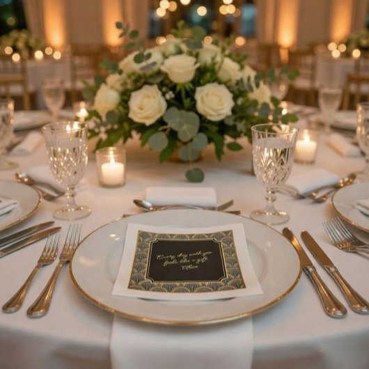 Custom Heartfelt Love Note Wedding Napkins Serviette