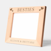 Custom Hearts Besties Freundschaft Geätzte Rahmen (Links)