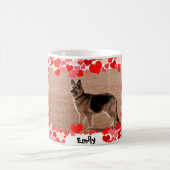 Custom Hearts German Shepherd Foto Tasse (Mittel)