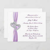 Custom Hearts Lavender Probe Einladung (Vorne/Hinten)