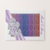 Custom Hearts Lavender Ribbon Puzzle (Horizontal)