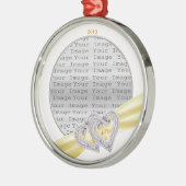 Custom Hearts Lemon Ribbon Ornament (Links)