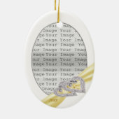 Custom Hearts Lemon Ribbon Ornament (Hinten)