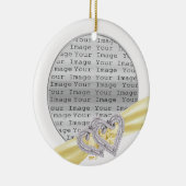 Custom Hearts Lemon Ribbon Ornament (Rechts)