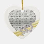 Custom Hearts Lemon Ribbon Ornament (Vorne)