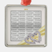 Custom Hearts Lemon Ribbon Ornament Aus Metall (Vorne)