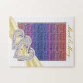 Custom Hearts Lemon Ribbon Puzzle (Horizontal)