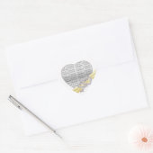 Custom Hearts Lemon Ribbon Stickers (Umschlag)