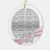 Custom Hearts Pastel Rosa Band Ornament (Links)