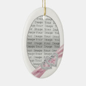 Custom Hearts Pastel Rosa Band Ornament (Rechts)