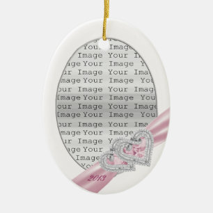 Custom Hearts Pastel Rosa Band Ornament