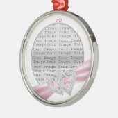 Custom Hearts Pastel Rosa Band Ornament (Links)