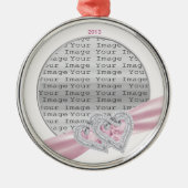 Custom Hearts Pastel Rosa Band Ornament (Vorne)