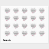 Custom Hearts Pastellfarben Rosa Band Stickers (Blatt)