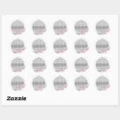 Custom Hearts Pastellfarben Rosa Band Stickers (Blatt)