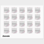 Custom Hearts Pastellfarben Rosa Band Stickers (Blatt)