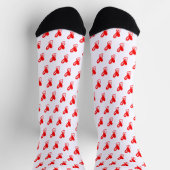 Custom Hearts Pattern Sustainable Premium Crew Socken (Oben)