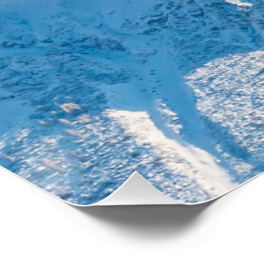 Custom Heavens Sky Blue Image Text Glossy Poster (Ecke)