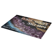 Custom Hebrew Lichvod Shabbat Imitats Ametyst Chal Schneidebrett (Ecke)
