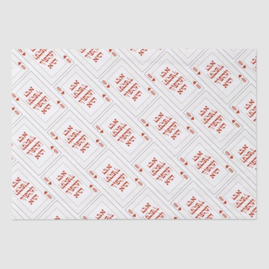 Custom Hebrew Venachafoch-hu Purim Mishloach Manot Seidenpapier (Vorderseite)