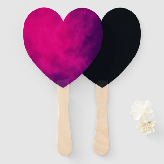 Custom Heftpaddel Fan - Neon Pink & Black Fächer (Vorne und Hinten)