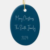 Custom Heilige Nacht Keramik Ornament (Hinten)