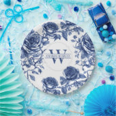 Custom Heirloom Rose Collection Blue Rose Pappteller (Party)