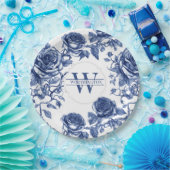 Custom Heirloom Rose Collection Blue Rose Pappteller (Party)