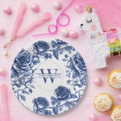 Custom Heirloom Rose Collection Blue Rose Pappteller (Party)