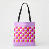 Custom hell Summer Pink Orange Retro Art Muster Tasche (Vorderseite)