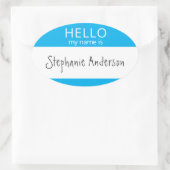 Custom HELLO Mein Name ist Aufkleber Abzeichen (Tasche)