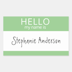 Custom HELLO Mein Name ist Aufkleber Abzeichen