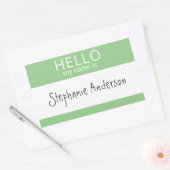 Custom HELLO Mein Name ist Aufkleber Abzeichen (Umschlag)