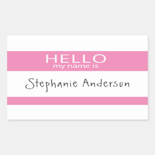 Custom HELLO Mein Name ist Aufkleber Abzeichen