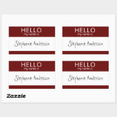 Custom HELLO Mein Name ist Aufkleber Abzeichen (Blatt)