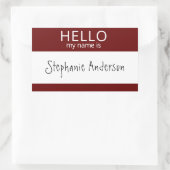 Custom HELLO Mein Name ist Aufkleber Abzeichen (Tasche)