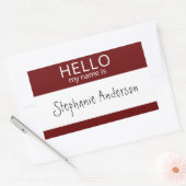 Custom HELLO Mein Name ist Aufkleber Abzeichen (Umschlag)