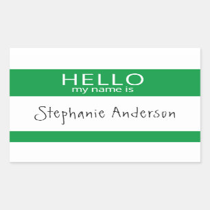 Custom HELLO Mein Name ist Aufkleber Abzeichen